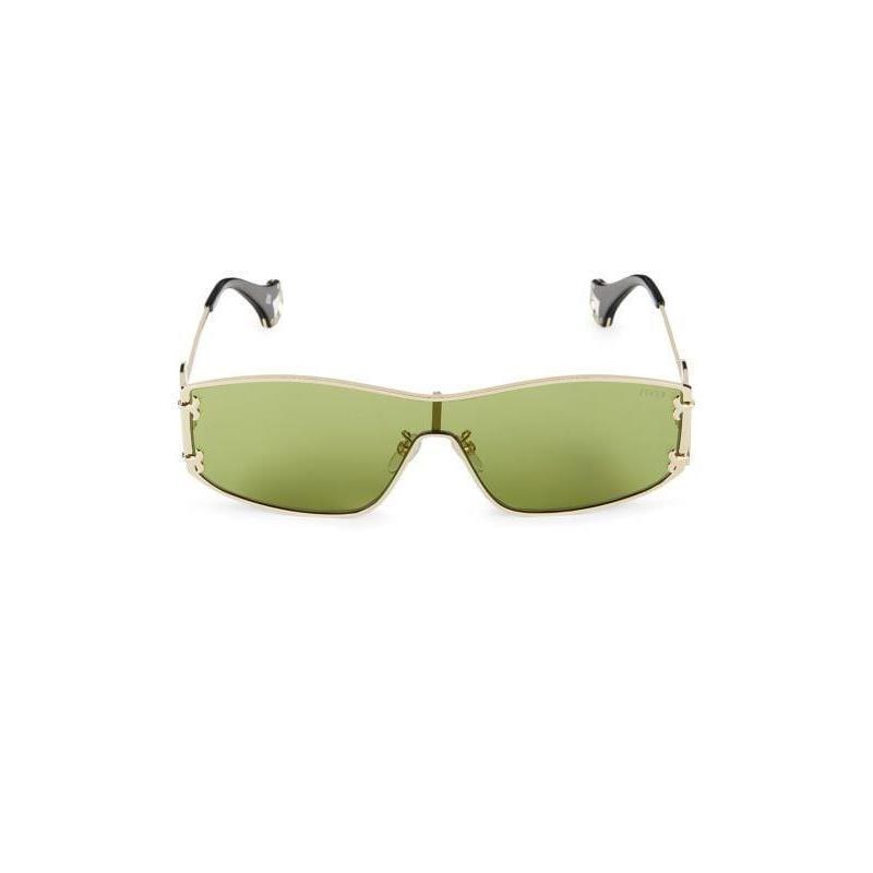 Mens Emilio Pucci 60mm Rectangle Sunglasses Gold/green