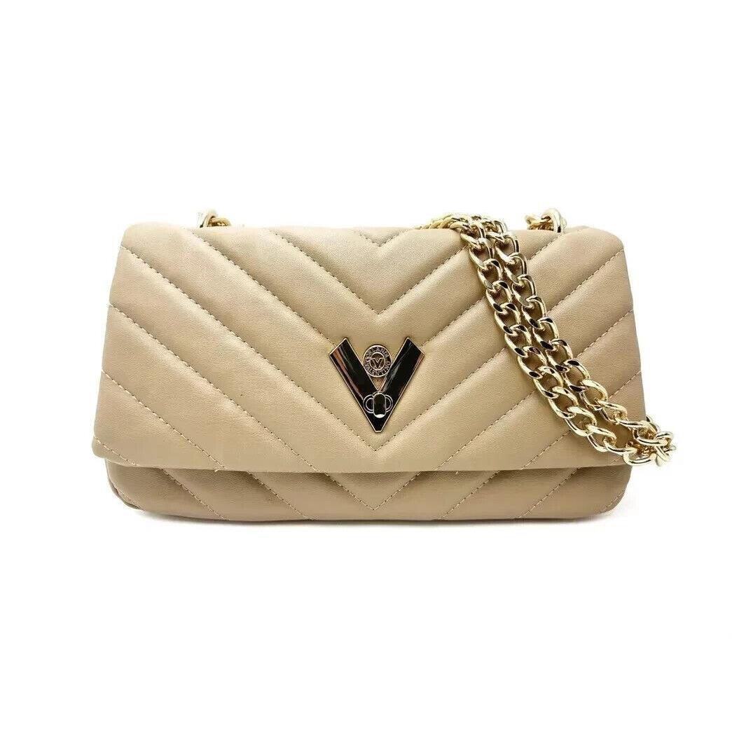 Italian Valentino Orlandi Taupe Quilted Handbag