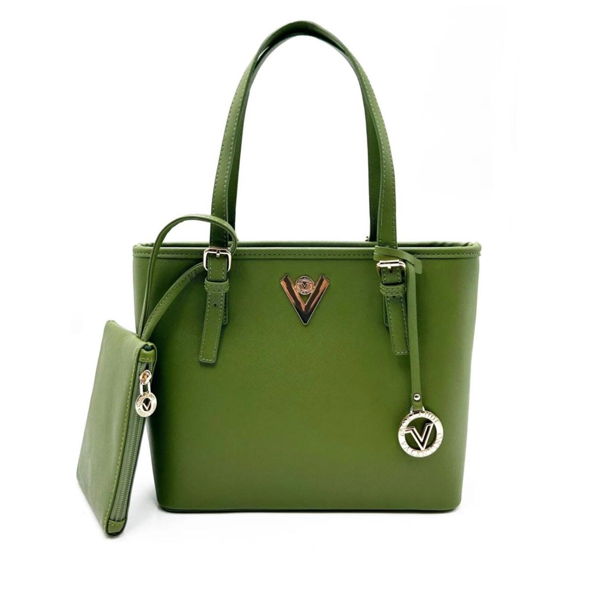 Valentino Orlandi Tote Bag with Wallet Forest Green