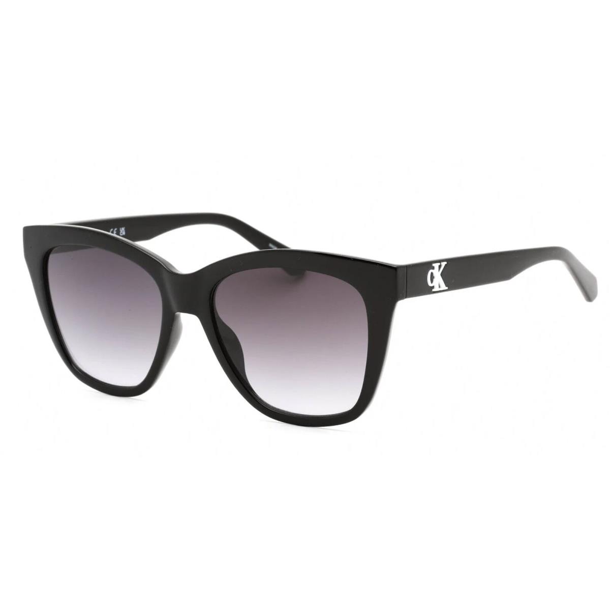 Calvin Klein Jeans Women`s Square Cat Eye Sunglasses w/ Gradient Lens CK22608S Black/Grey (001)