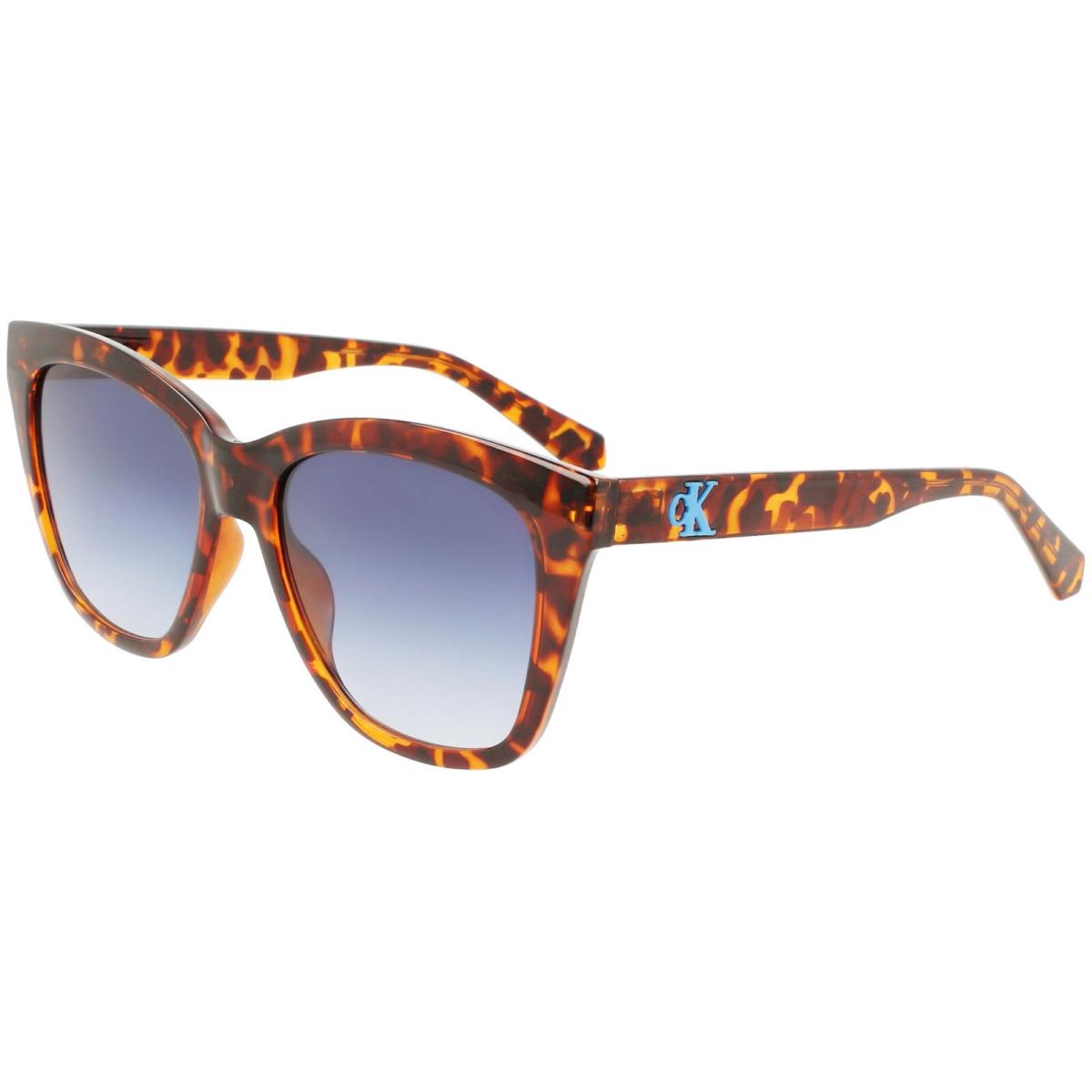 Calvin Klein Jeans Women`s Square Cat Eye Sunglasses w/ Gradient Lens CK22608S Tortoise/Blue (240)