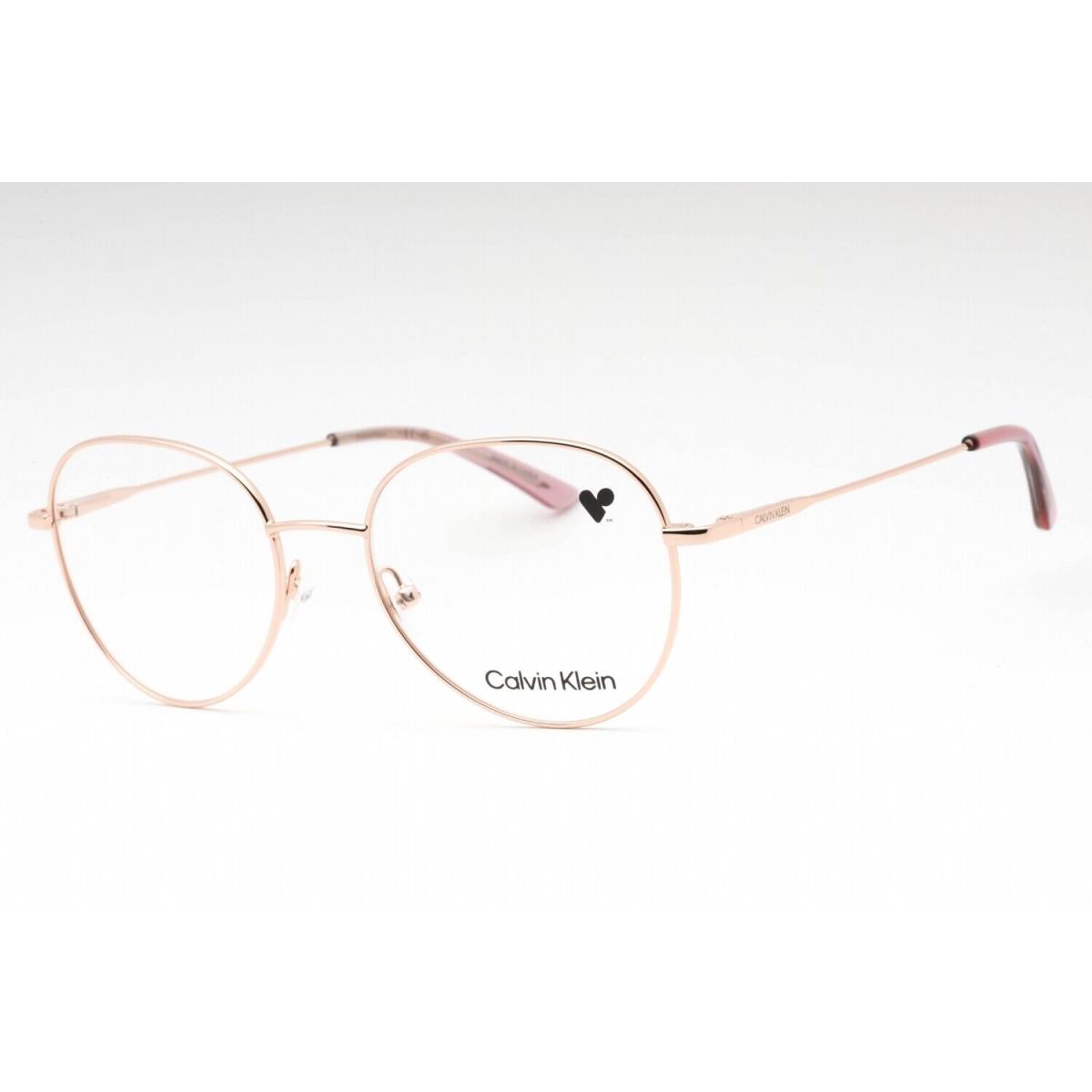 Calvin Klein CK 19130 780 Eyeglasses Rose Gold Frame 52mm