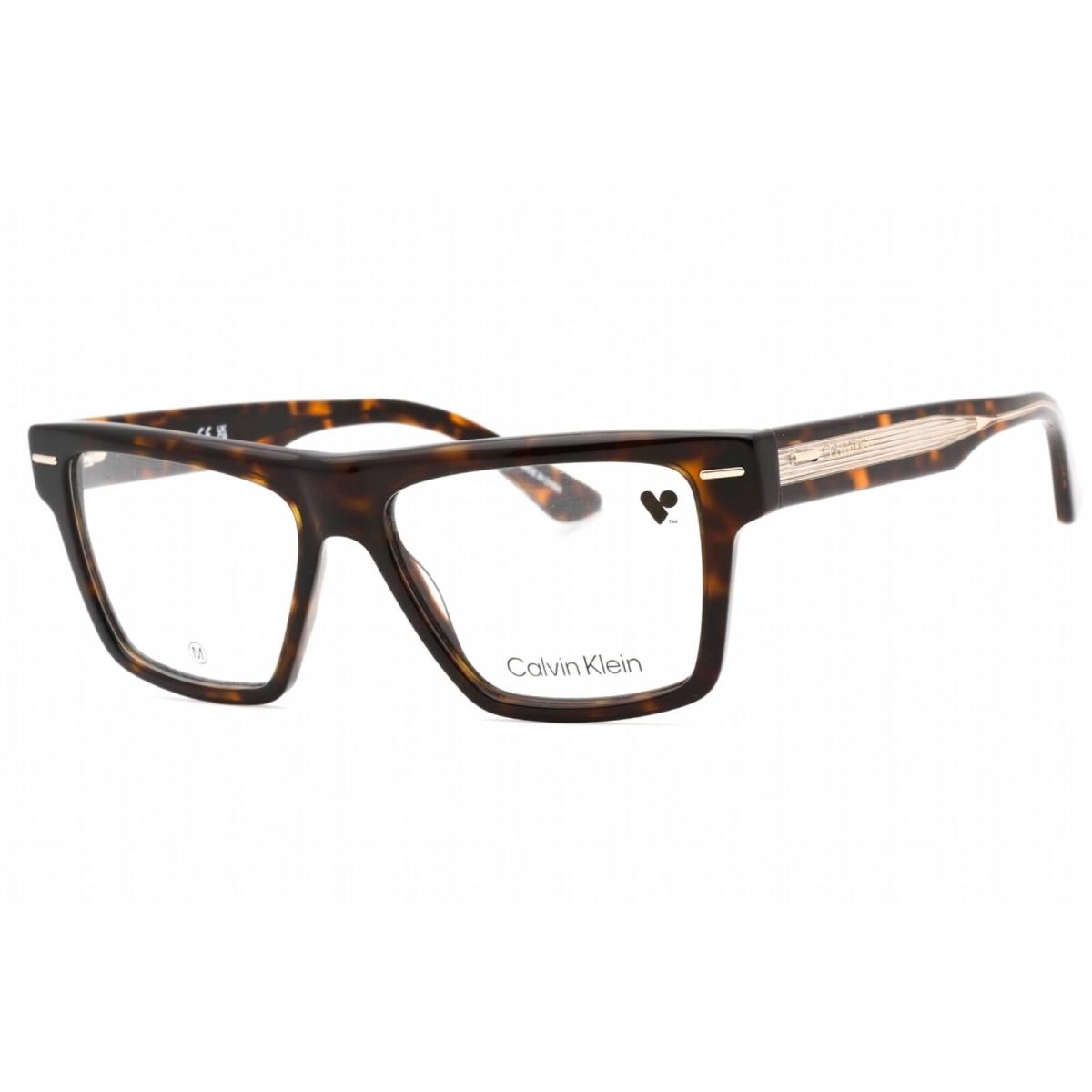 Calvin Klein Men`s Eyeglasses Dark Havana Full Rim Rectangular Frame CK23522 235