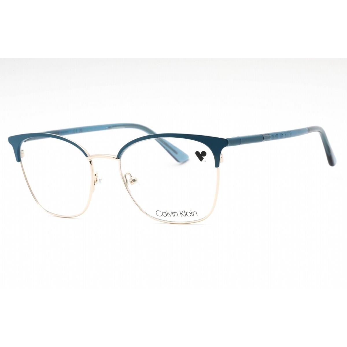 Calvin Klein CK22119 431 Sunglasses Blue Frame Clear Demo Lenses 53mm