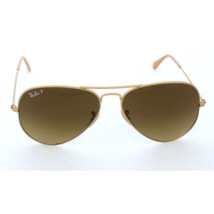 Ray-ban Unisex Aviator ORB3025 Sunglasses Matte Arista/brown Gradient