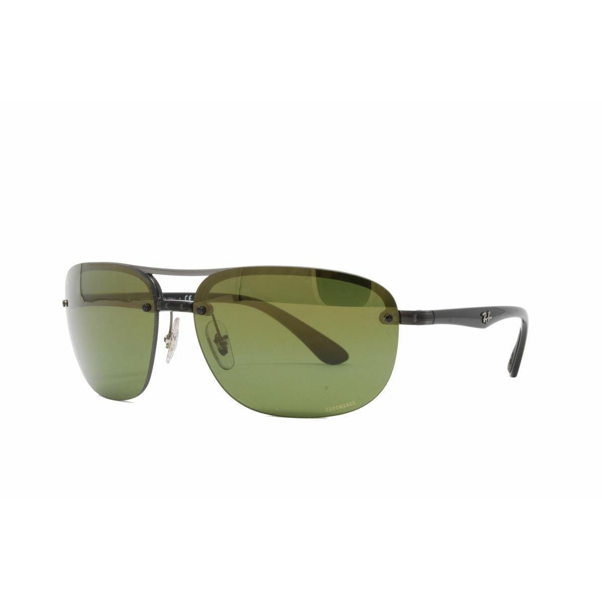 Ray Ban Men`s Sunglasses Chromance RB4275CH 8766O W/polarized Lens 63mm - Frame: Gray, Lens: Green