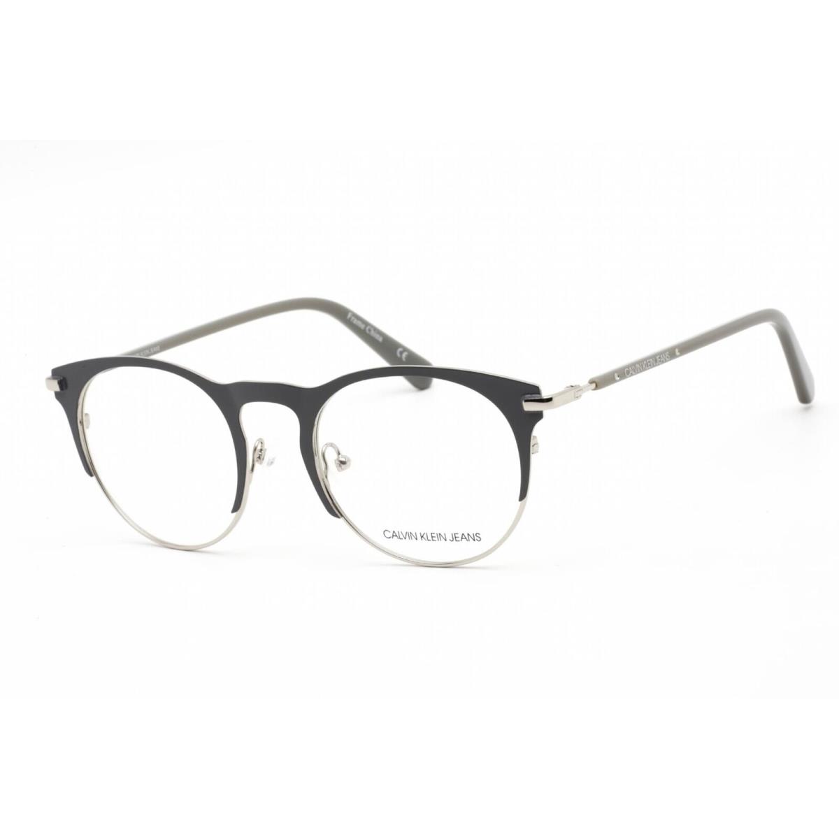 Calvin Klein Jeans Unisex Eyeglasses Matte Charcoal and Grey Frame CKJ19313 006