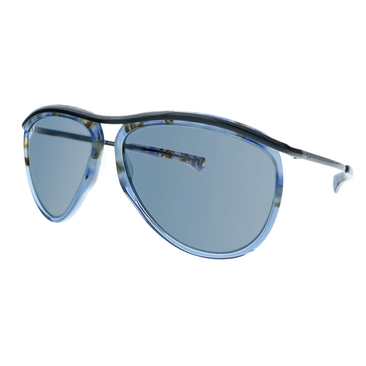 Ray-ban 0RB2219 128802 Olympian Polished Blue Aviator Sunglasses