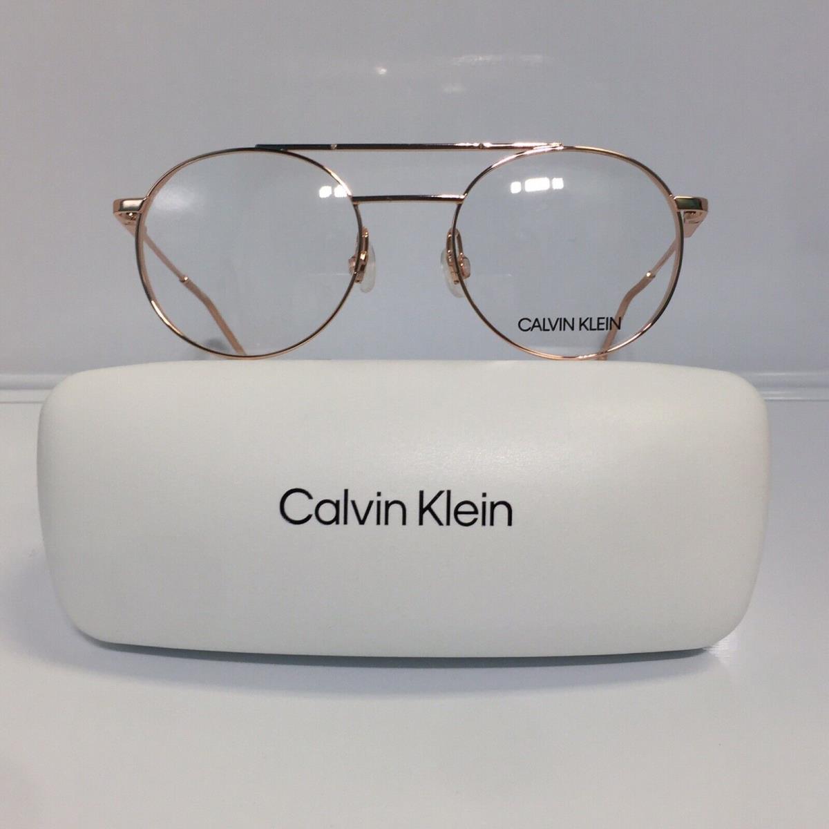 Calvin Klein CK21101 780 Rose Gold Round Metal Eyeglasses 49mm