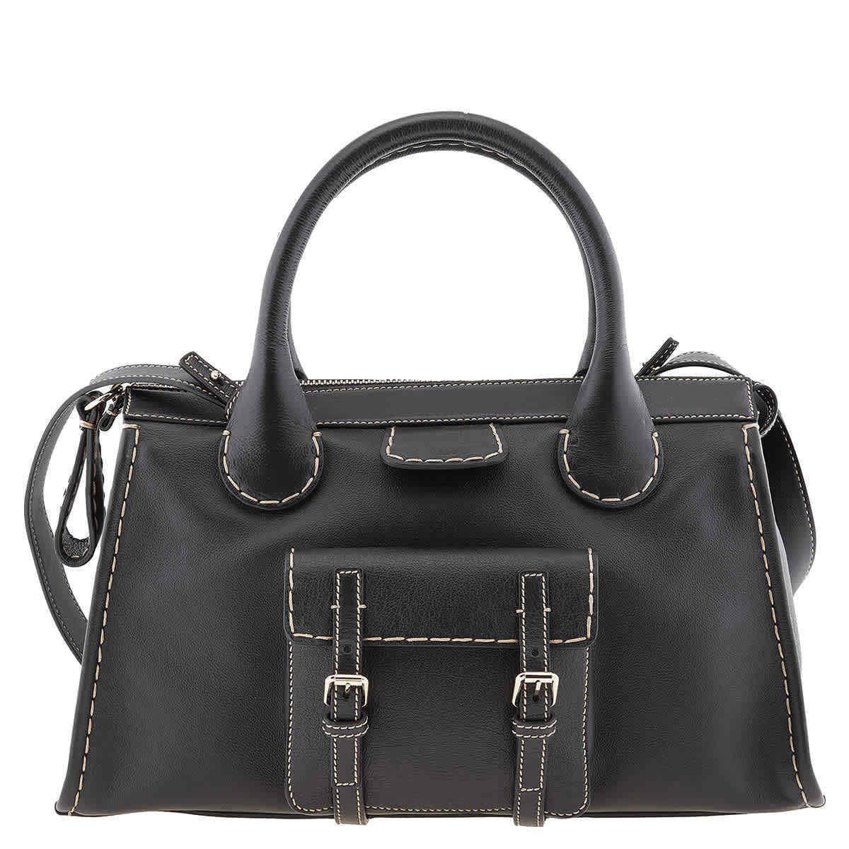 Chloe Ladies Black Medium Edith Top Handle Bag CHC21WS450F43001