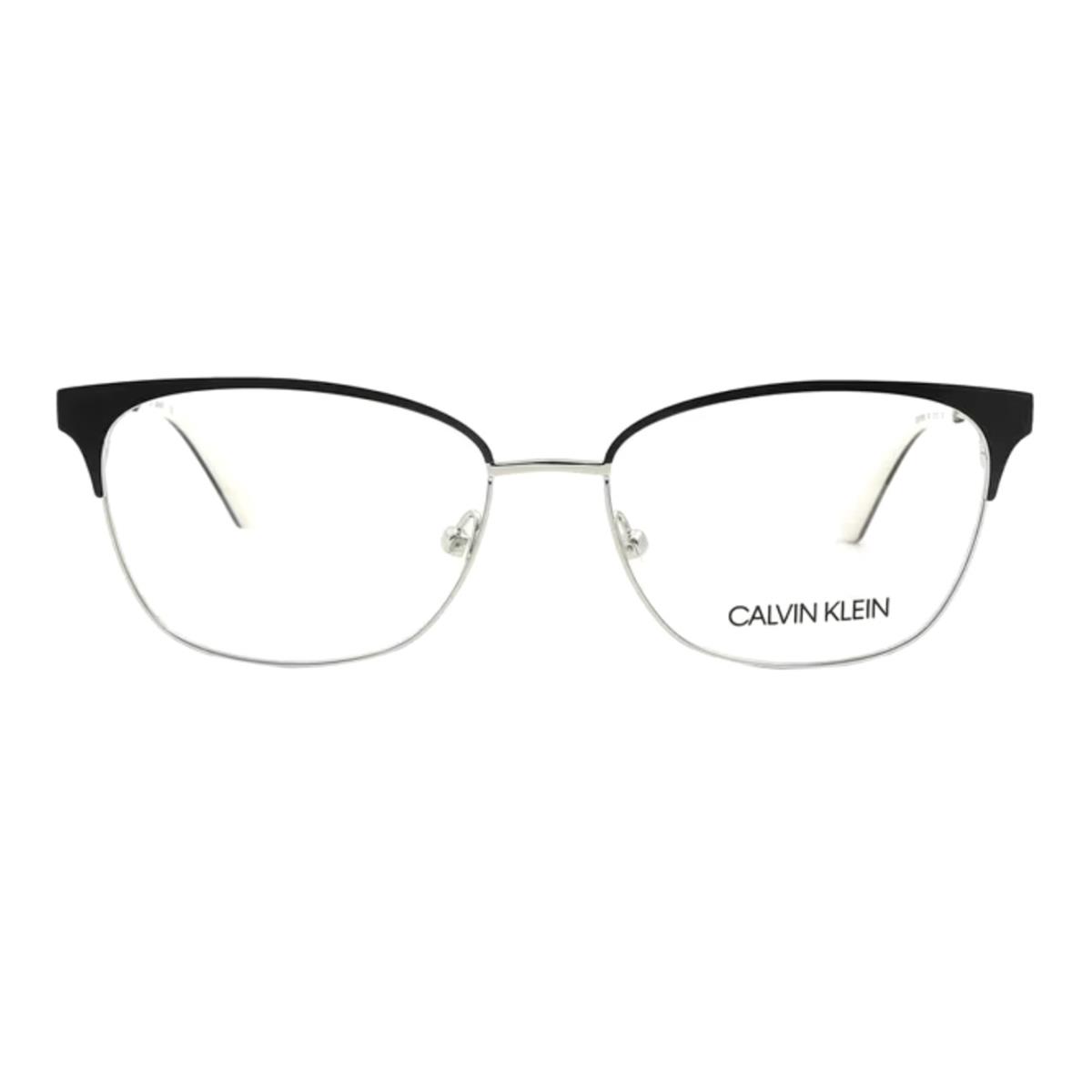 Calvin Klein CK18108 001 Women`s Square Silver/white/black Optical Eyeglasses