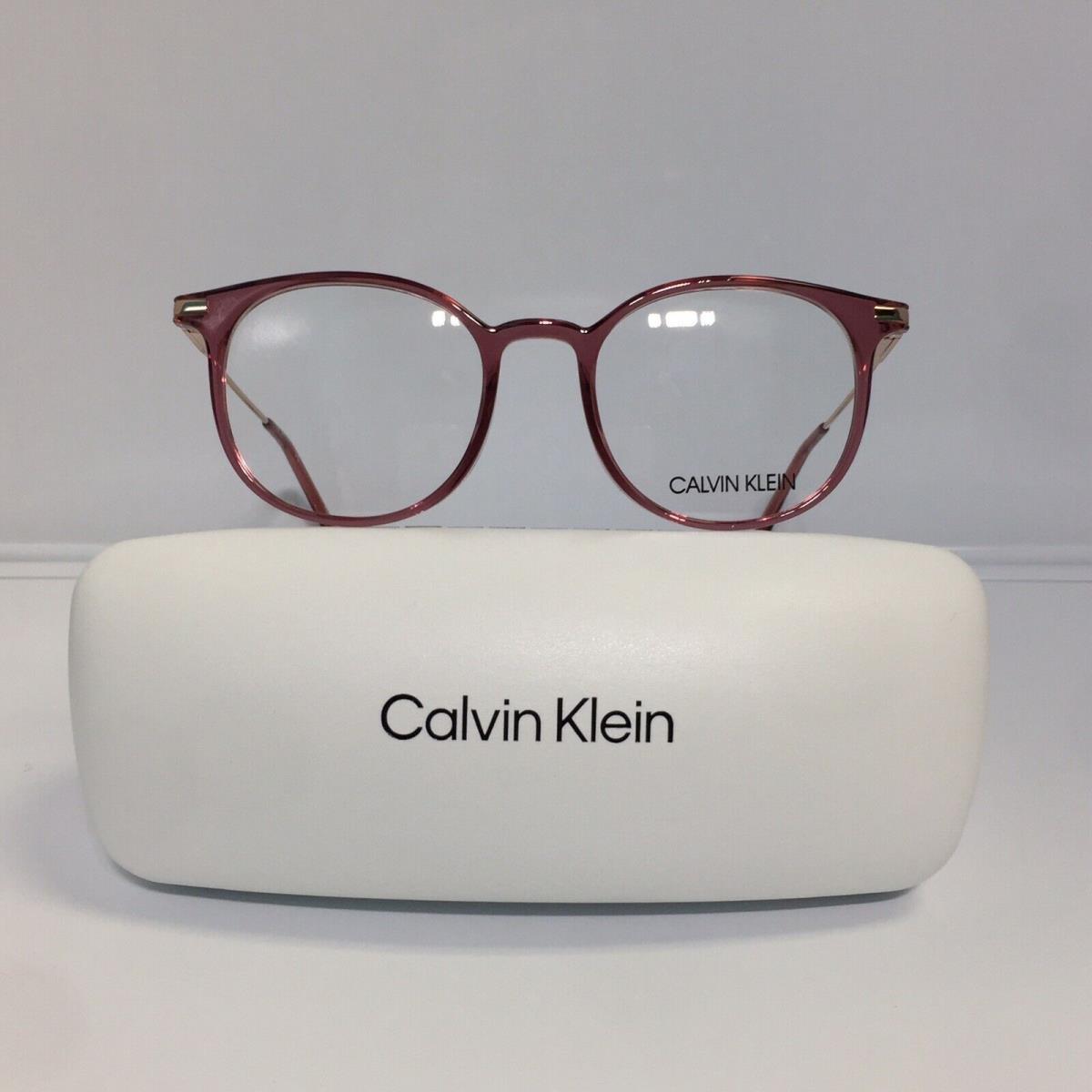 Calvin Klein CK20704 534 Crystal Mauve Round Plastic Eyeglasses 47mm