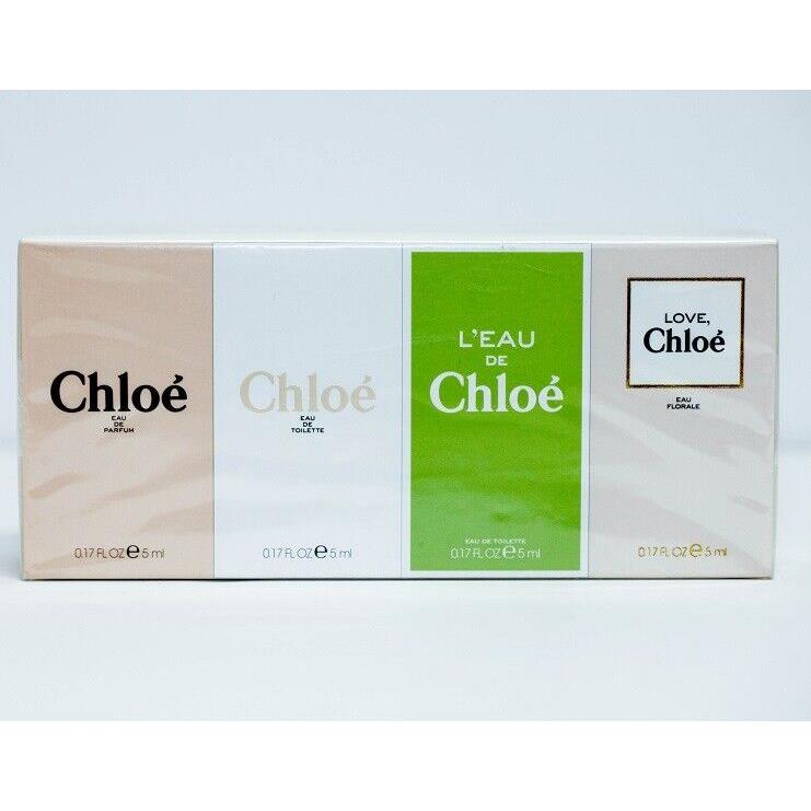 Chloe Les Parfums 4 Pcs x 0.17 oz Women Gift Mini Set Perfume Edt Edp Splash