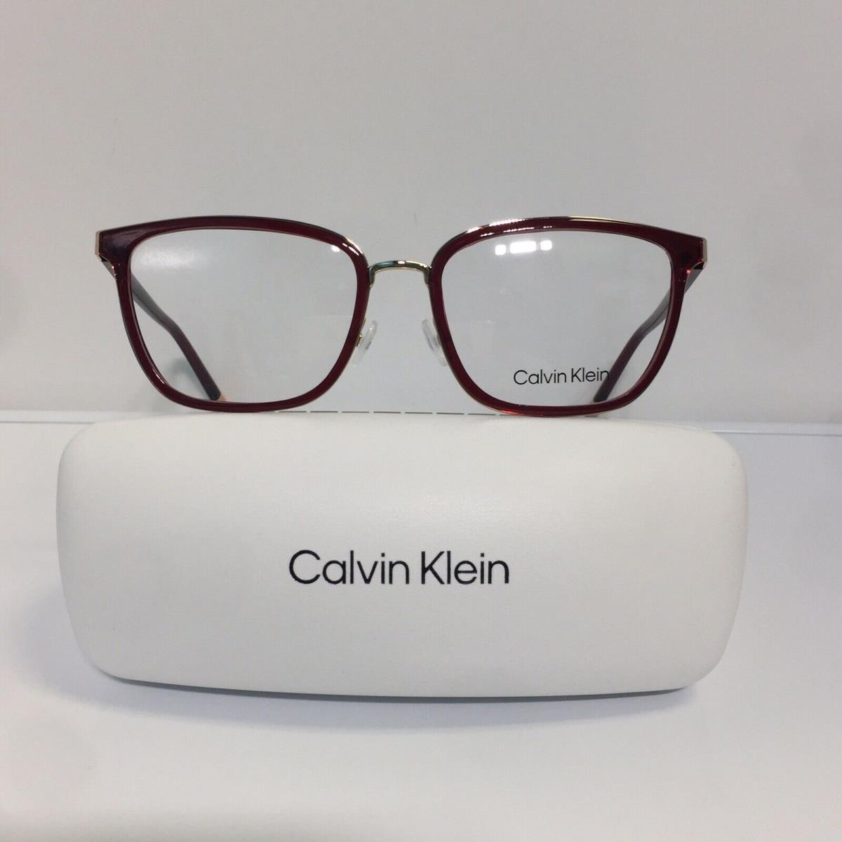 Calvin Klein CK5453 607 Burgundy Plastic Metal Eyeglasses 54mm