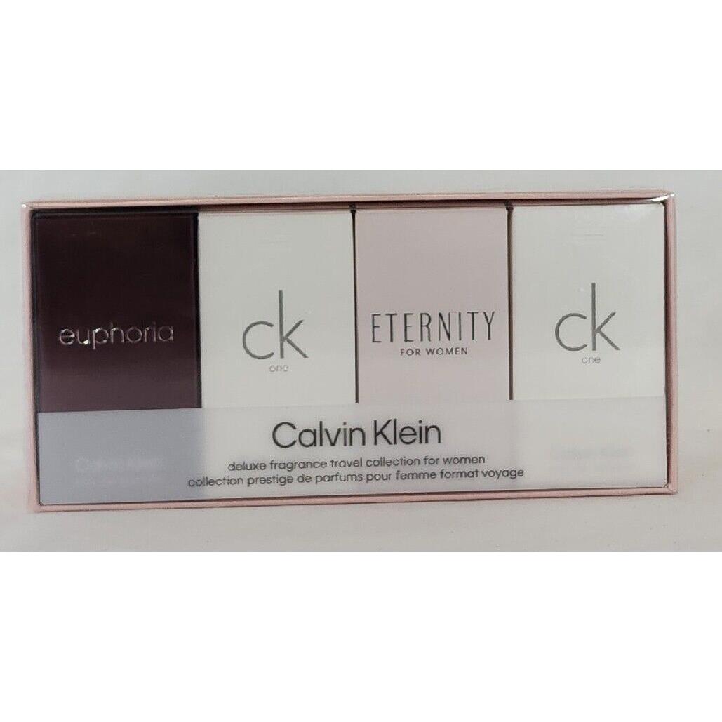 Calvin Klein Travel Collection 4PC Euphoria 4ML Eternity 5ML 2PCS CK One 10ML