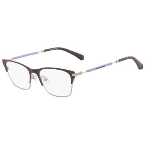 Calvin Klein Jeans Ckj 18105 201 Dark Brown Purple Eyeglasses 52mm W/case