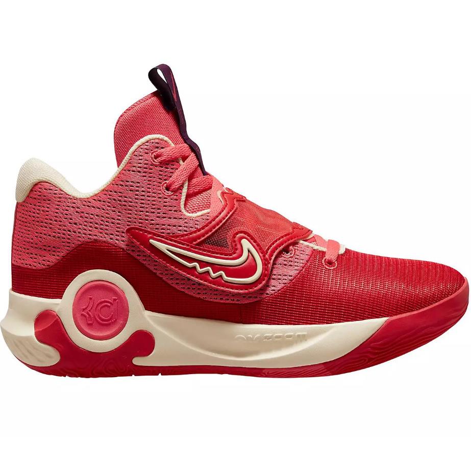 Men`s Nike DD9538 601 KD Trey 5 X Red/coconut Milk Basketball Shoes Sneakers - RED/COCONUT MILK