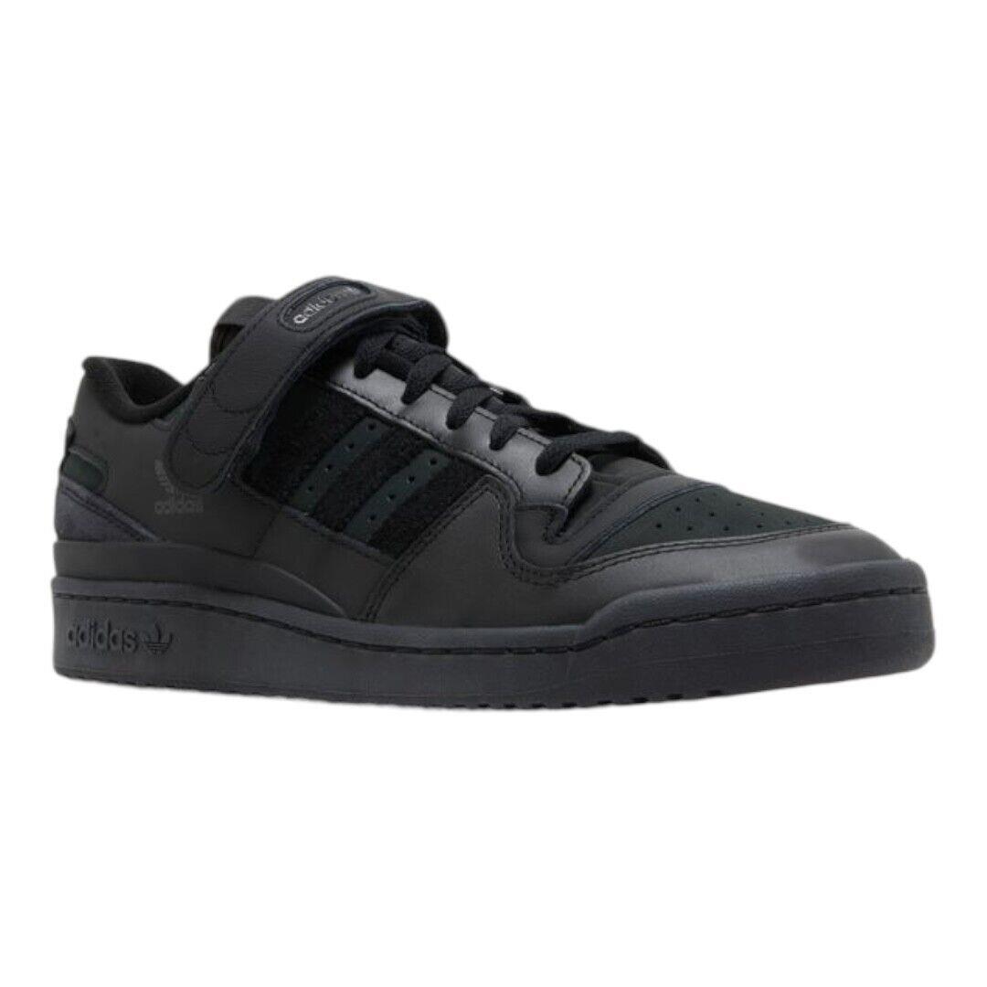 Adidas Men`s Forum Low Triple Black Sneaker Shoe Size 8-13 - Black