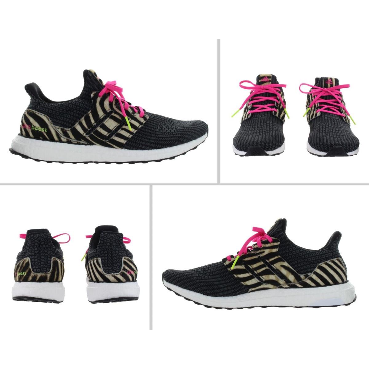 Adidas Men`s Ultraboost Dna Zebra Black / Pink Training Shoes Multiple Size - Core Black, Cloud White, Shock Pink