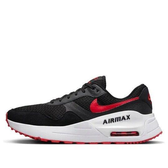 Men Nike Air Max Systm Running Shoes Sneakers Black Red White DM9537 005