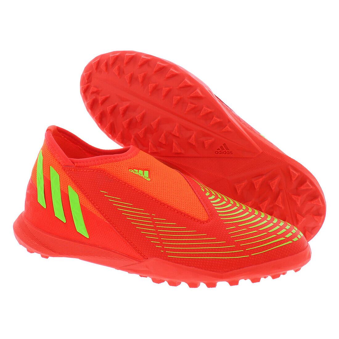 Adidas Predator Edge.3 LL TF GS Boys Shoes - Solar Red/Solar Green/Core Black, Main: Orange