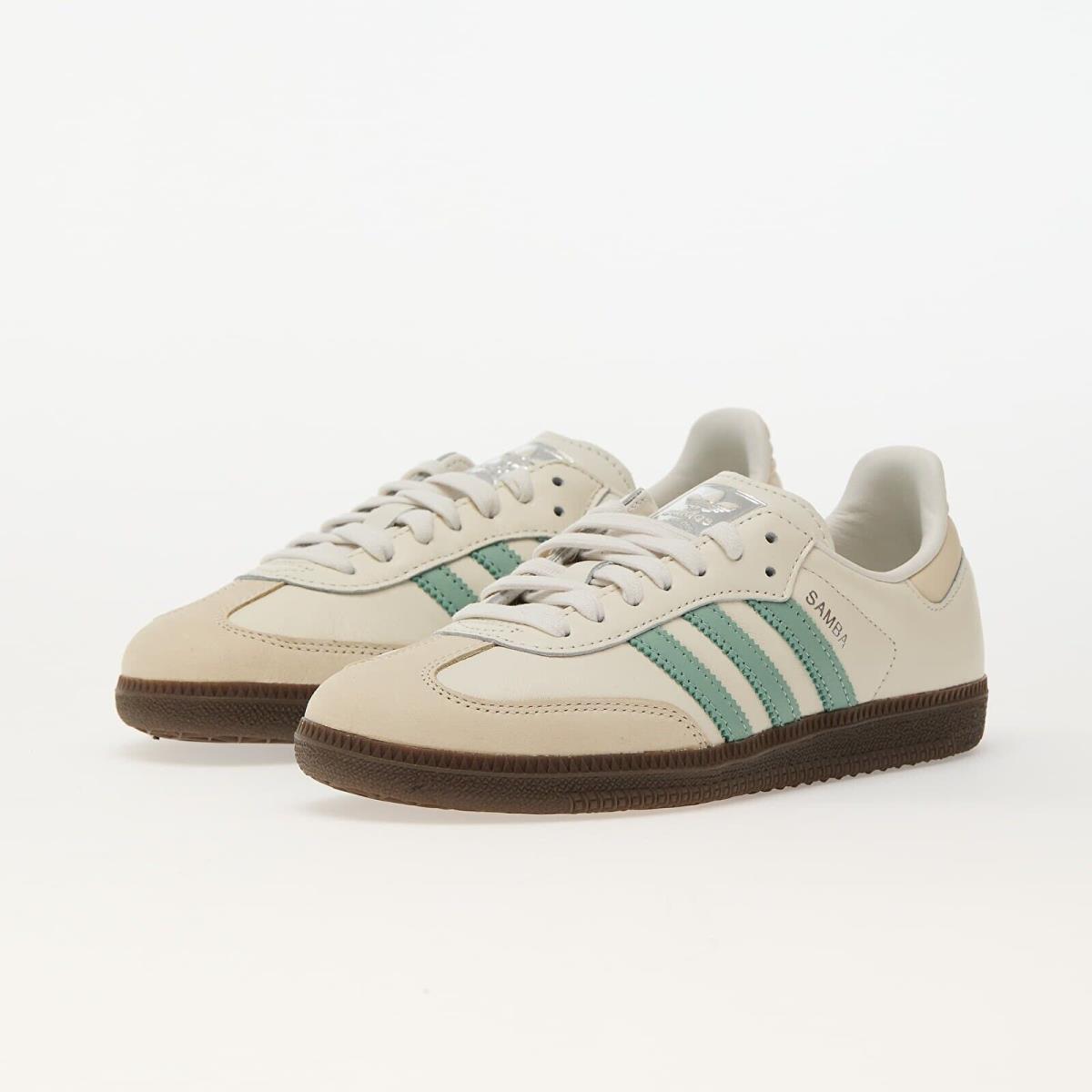 W Adidas Originals Samba OG White Hazy Green IH2752 Wmns Casual Shoes Sneakers