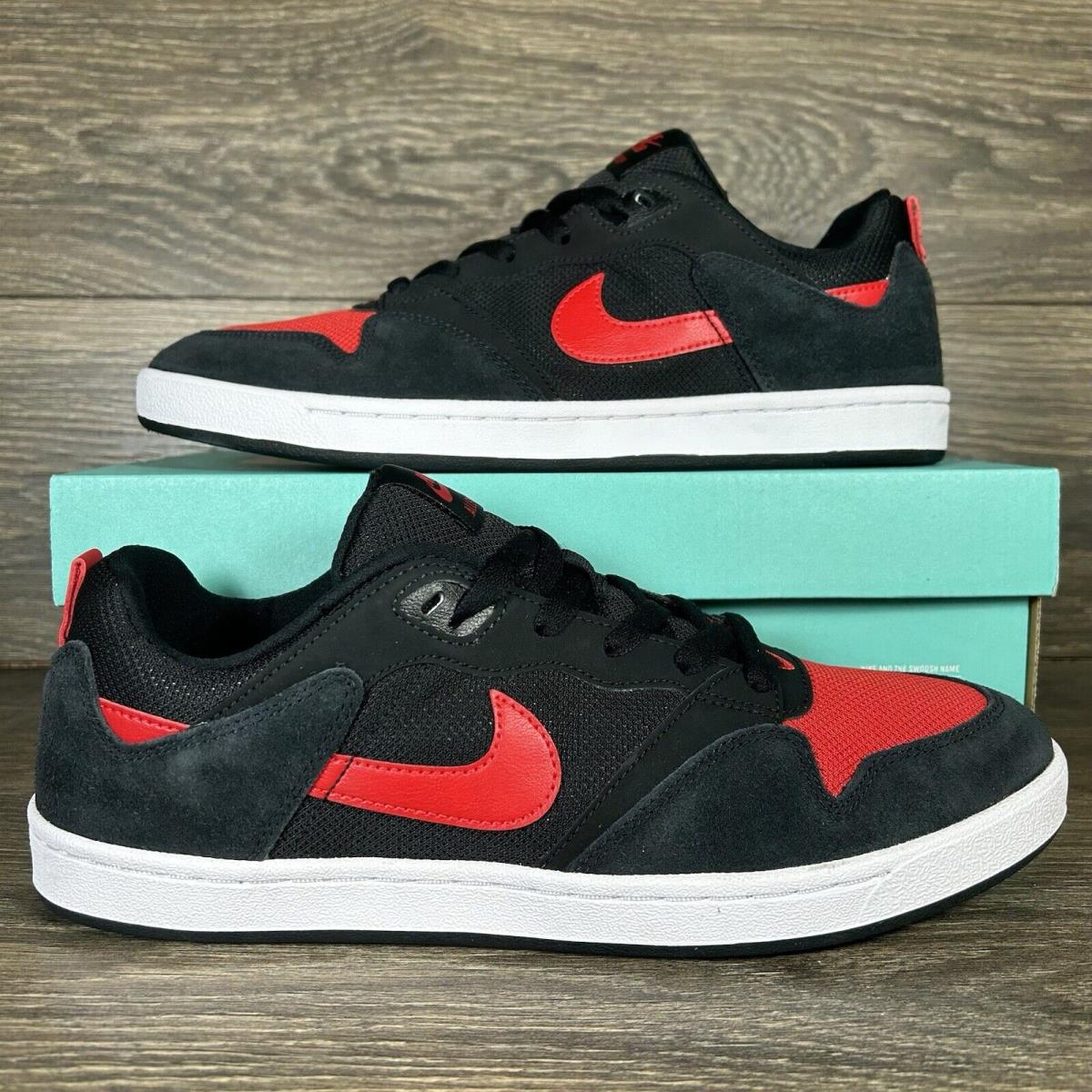 Nike SB Alleyoop Men`s Banned Bred Black Red Skateboard Shoes Sneakers Trainers