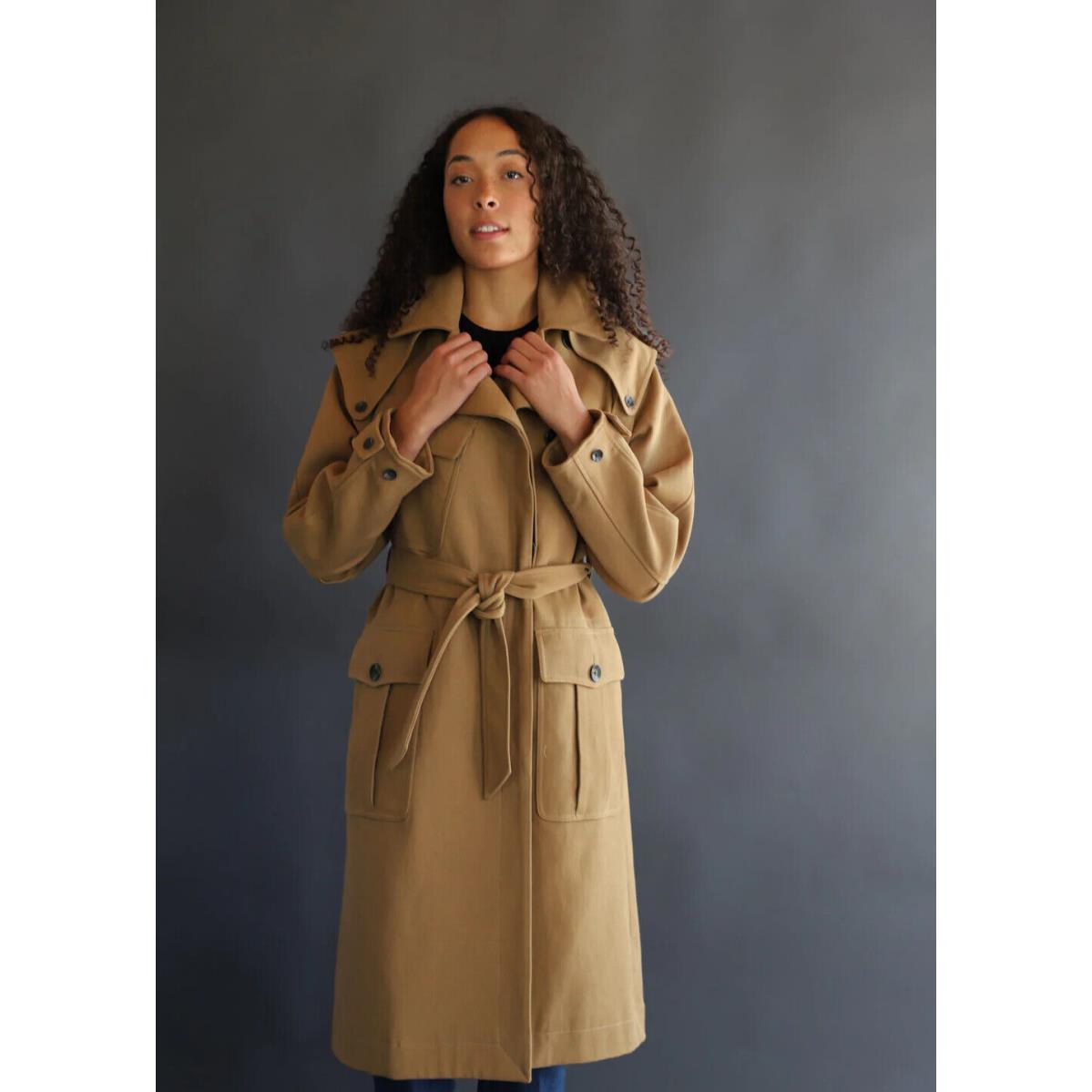 Rag Bone Gianna Twill Coat In Camel SZ S