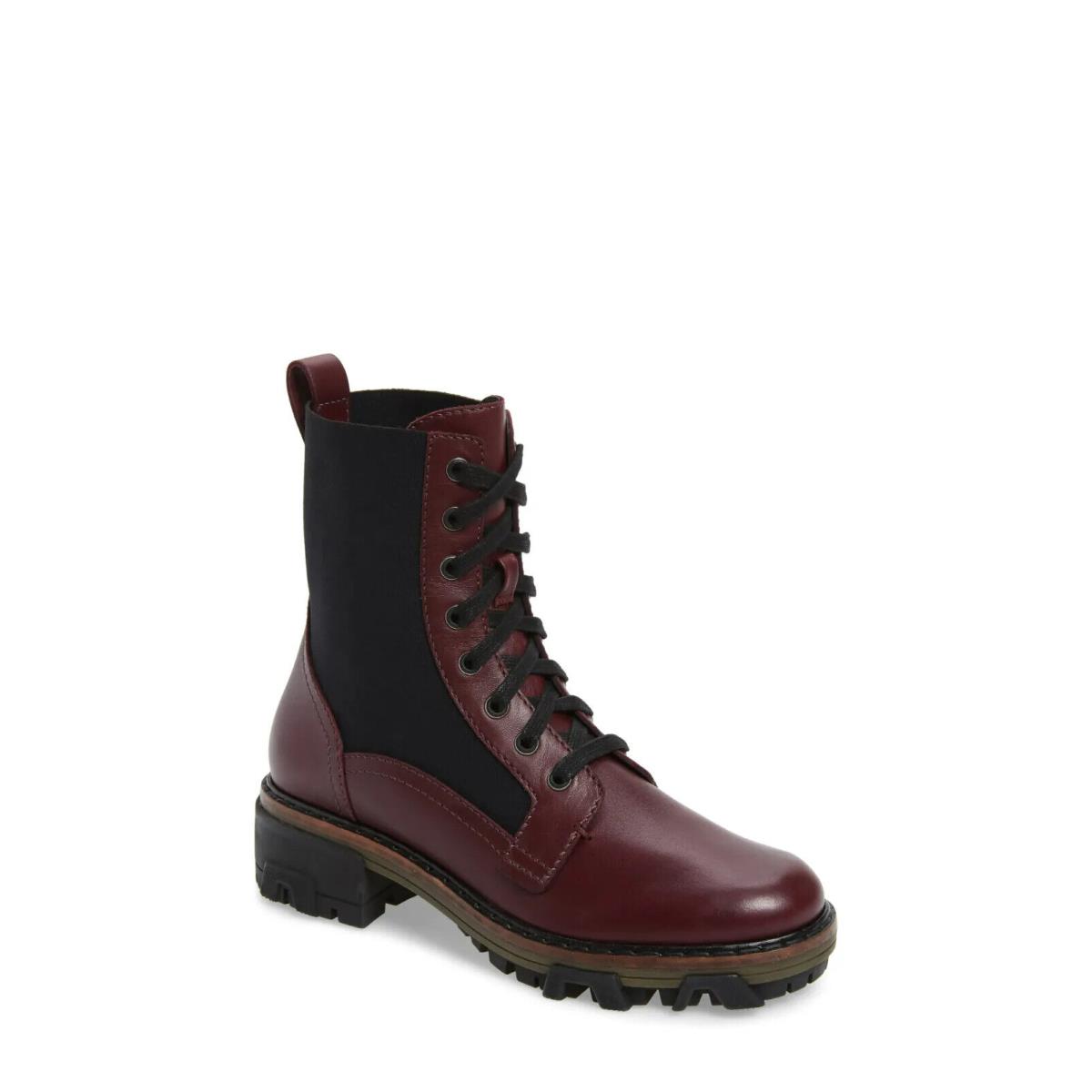 Women`s Rag Bone Shiloh Combat Boot Size 8.5US / 38.5EU - Burgundy