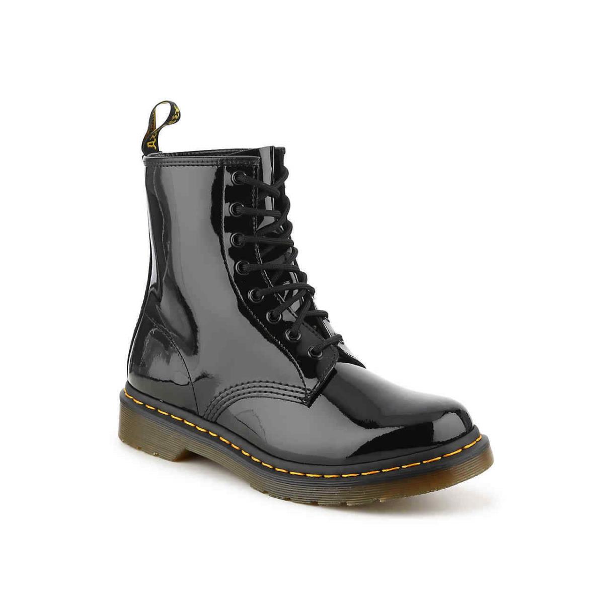 Women`s Shoes Dr. Martens 1460 8 Eye Combat Boots 11821011 Black Patent