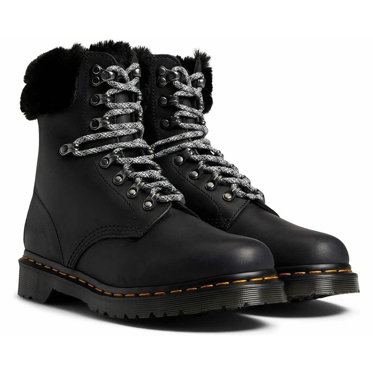 Women`s Shoes Dr. Martens 1460 Serena Collar Boots 26951001 Black Streeter