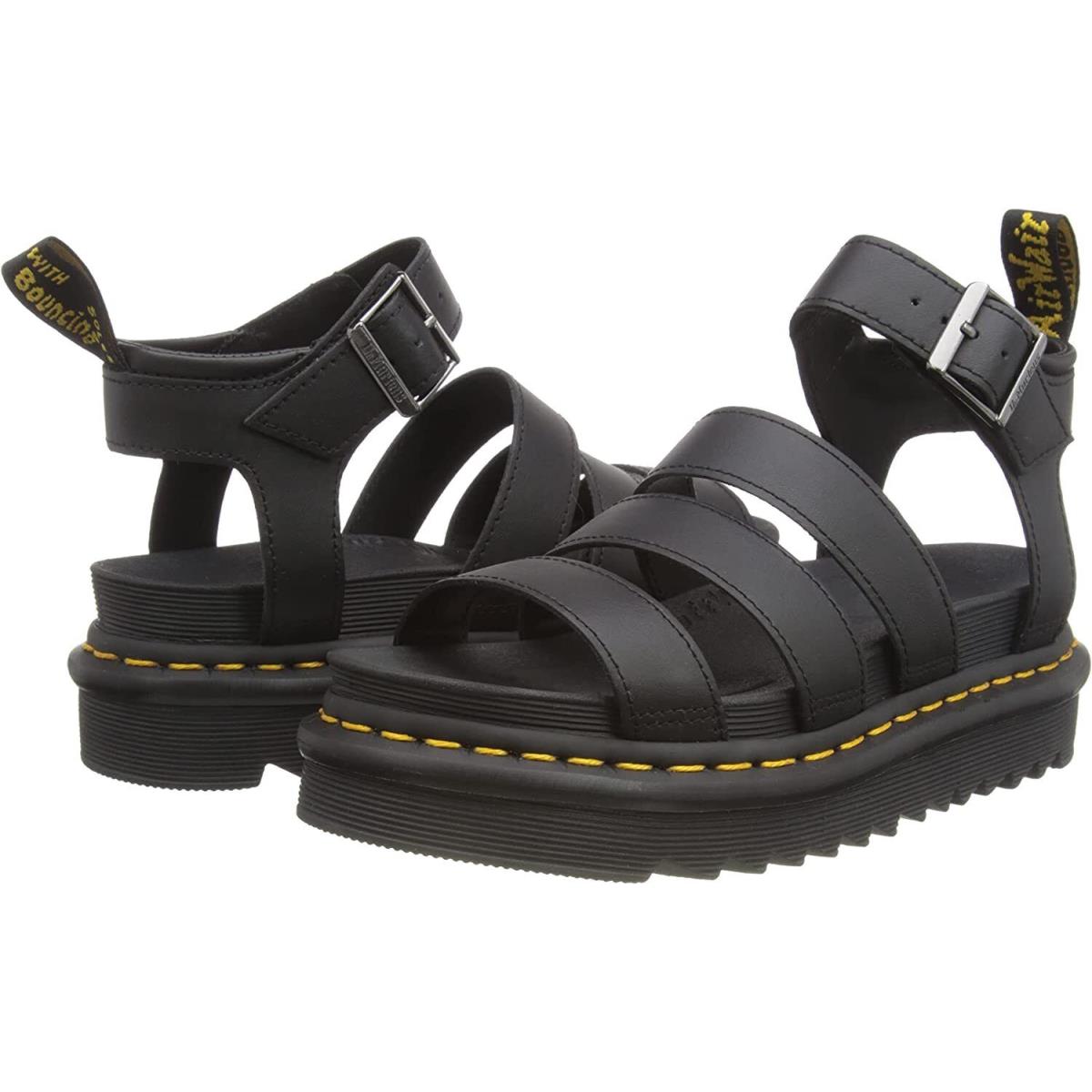 Women`s Shoes Dr. Martens Blaire Leather Strap Sandals 24235001 Black