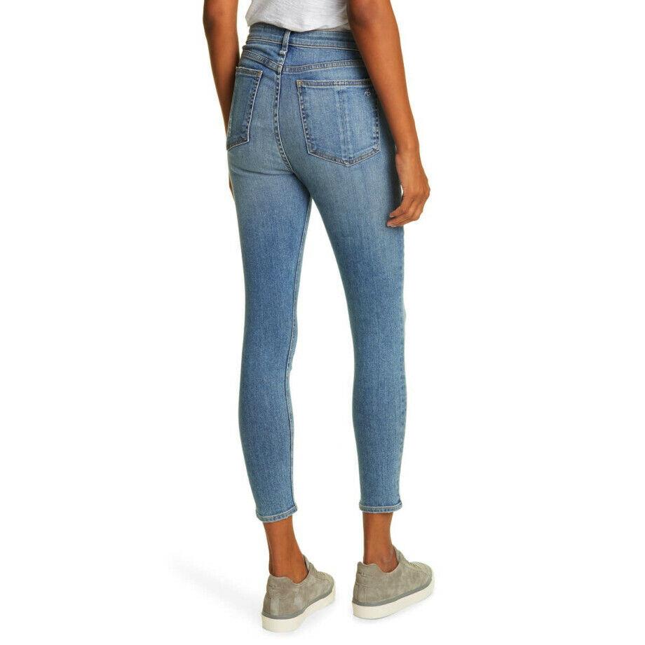 Rag Bone Jeans Womens Nina High-rise Ankle Skinny Size 31 West Marin Wash