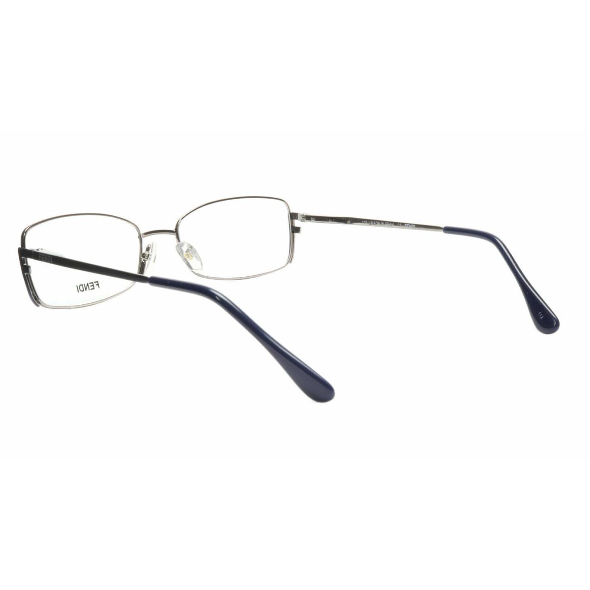 Fendi F960 (030) Eyeglasses Frame F960 030 Metal Silver Dark Blue Italy Made 52-16-135 30