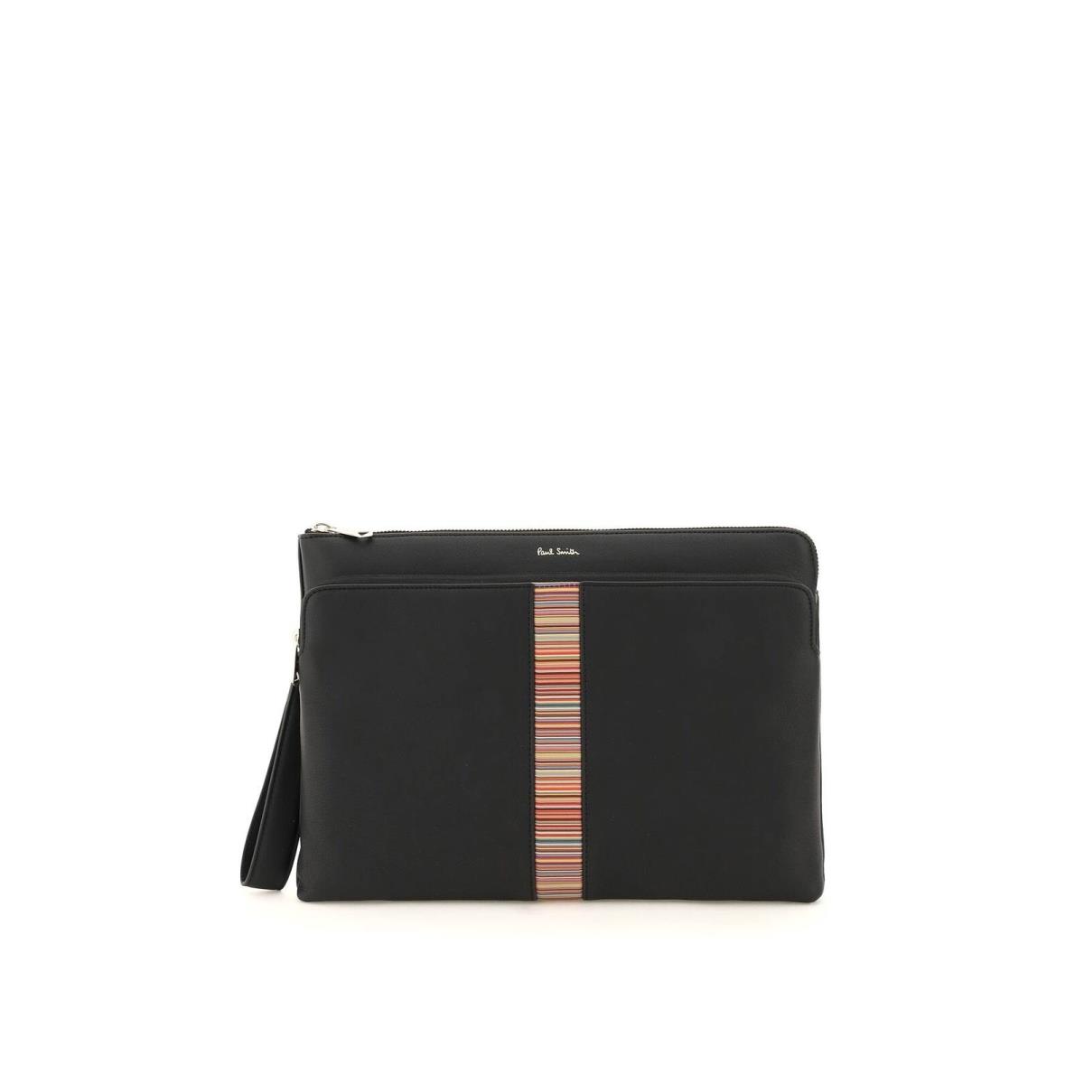 Paul Smith Signture Stripe Leather Pouch