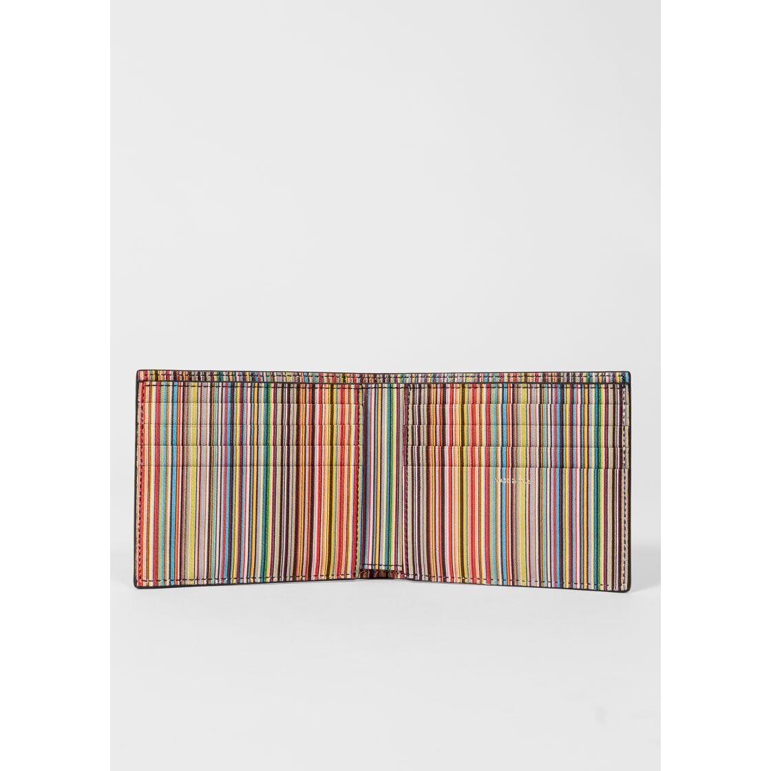 Paul Smith Multi-stripe Leather Wallet. Made in Italy. Yours For