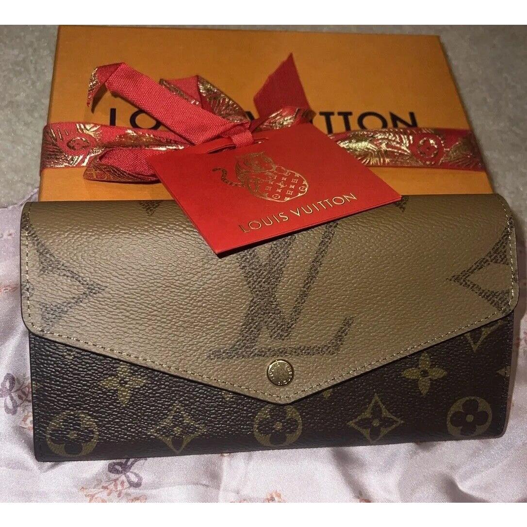 Louis Vuitton Sarah Wallet Reverse Monogram Clutch Box Dust Bag