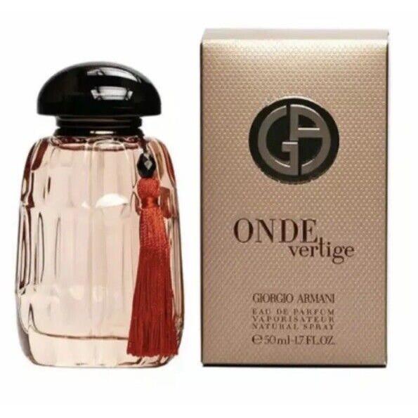 Giorgio Armani Onde Vertige Women`s 1.7oz Edp Spray Read Listing In Box