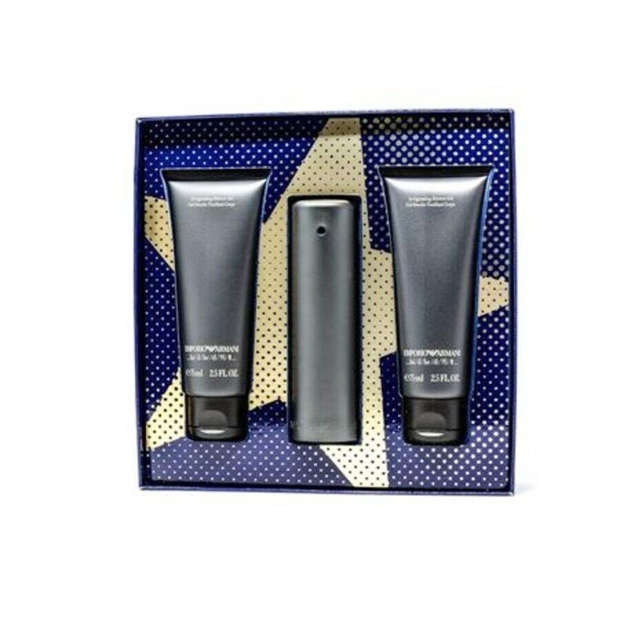 Emporio Armani He For Men Edt Spray 1.7 oz + 2 x Shower Gel 2.5 oz - Gift Set