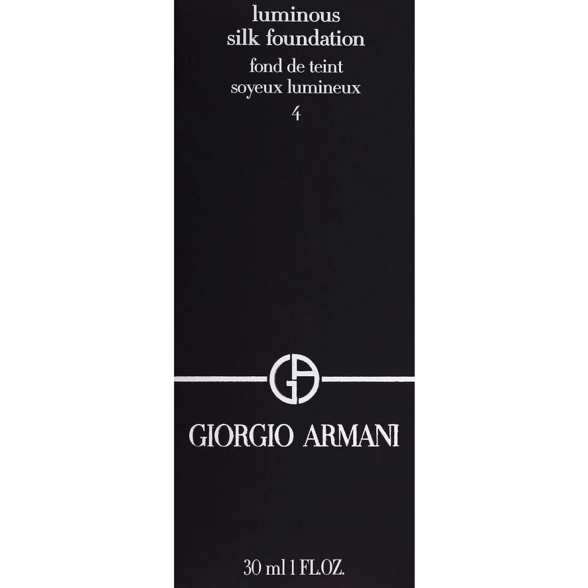 Giorgio Armani Luminous Silk Perfect Glow Flawless Foundation 4/100%AUTHENTIC