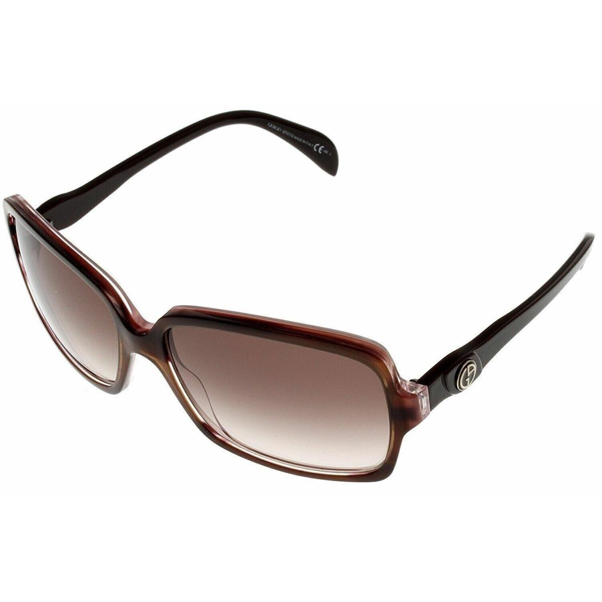 Giorgio Armani Sunglasses GA757 I6LFM Brown Violet Burgundy Rectangular