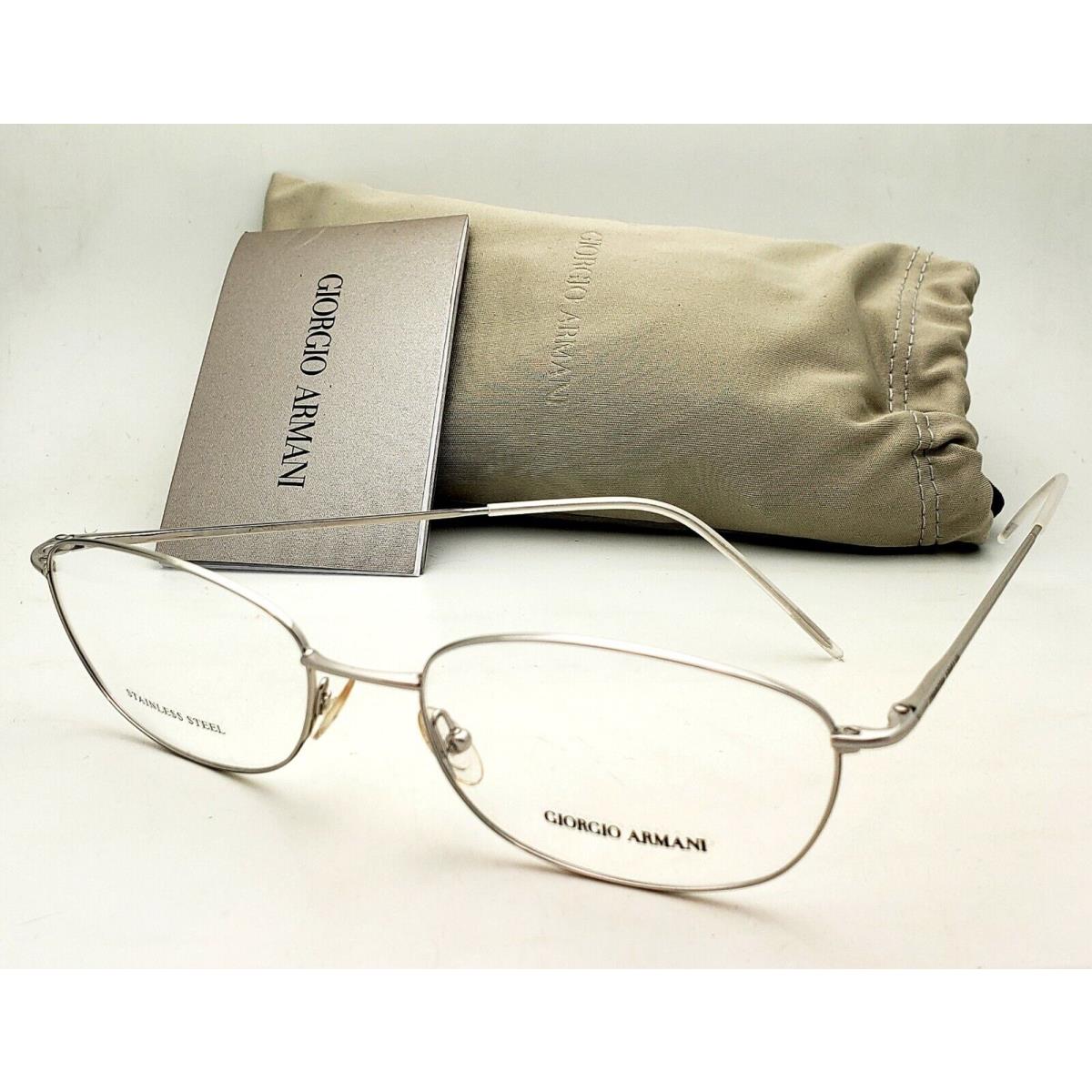 Classic Giorgio Armani Eyeglasses GA 21 010 54-18 140 Shiny Silver Frames