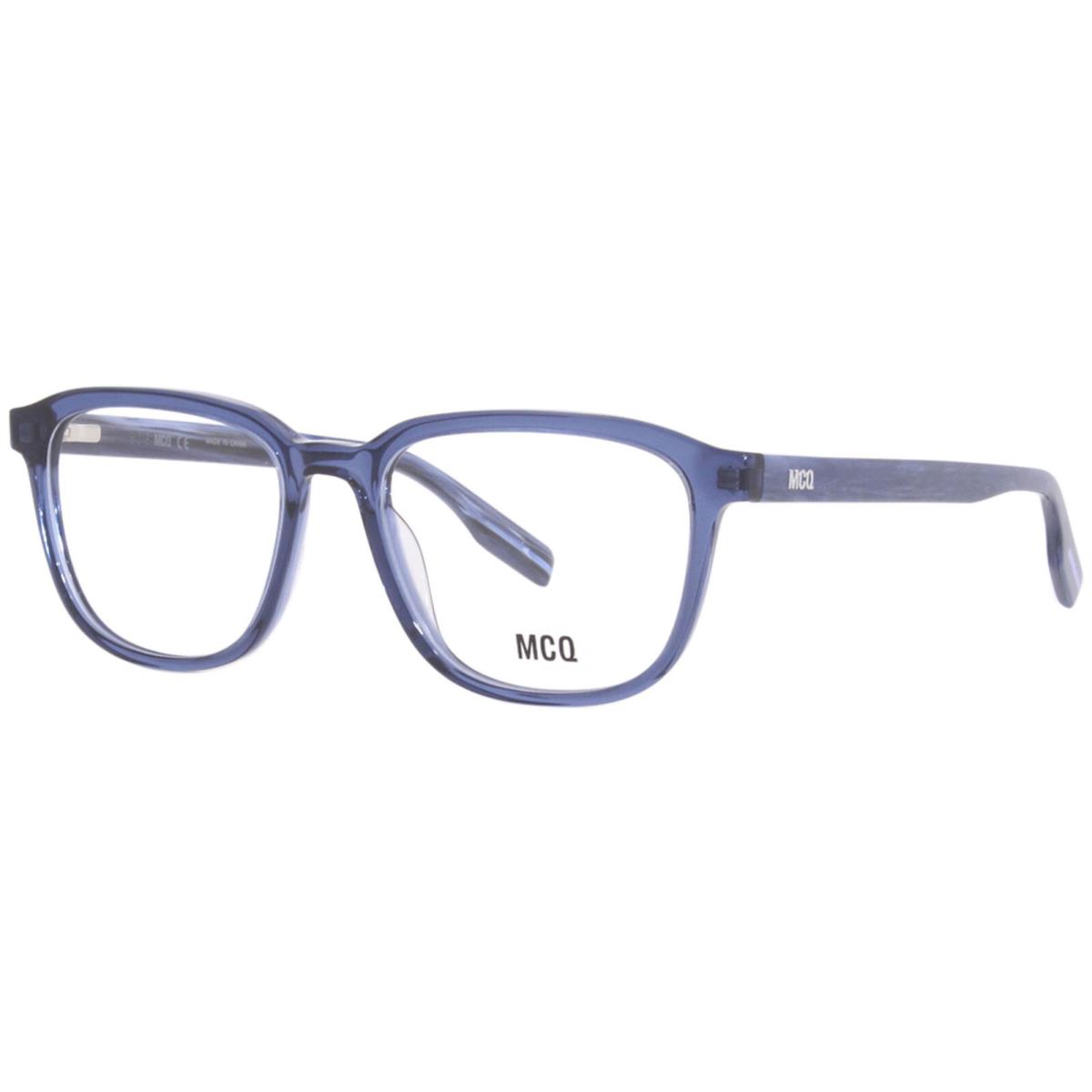 Alexander Mcqueen Mcq MQ0305O 003 Eyeglasses Frame Men`s Blue Full Rim Oval Shape 52mm