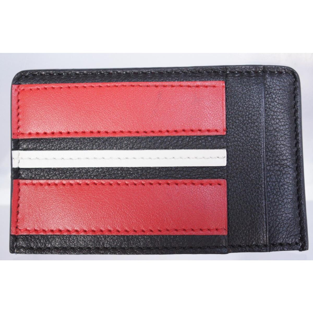 Alexander Mcqueen Men`s Wallet Credit Card Holder Black Red