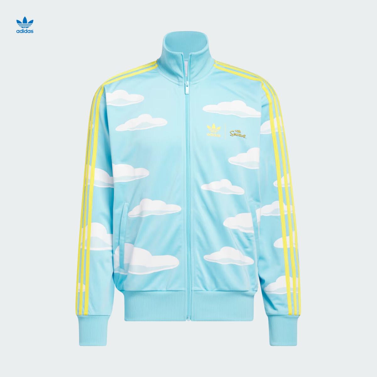 Adidas x Simpsons Cloud Allover Print Firebird Jacket IM8031 Men`s Size Small