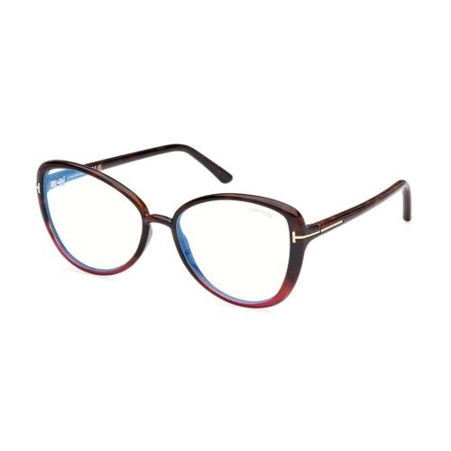 Tom Ford Women`s T-logo 55mm Coloured Havana Opticals FT5907-B-55-55