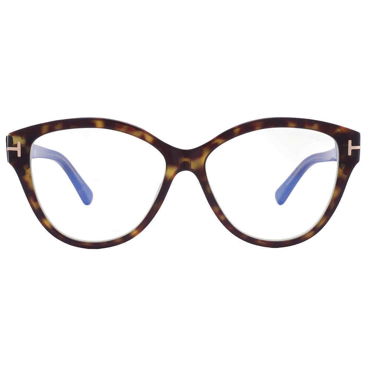 Tom Ford Blue Light Block Cat Eye Ladies Eyeglasses FT5954-B 055 54