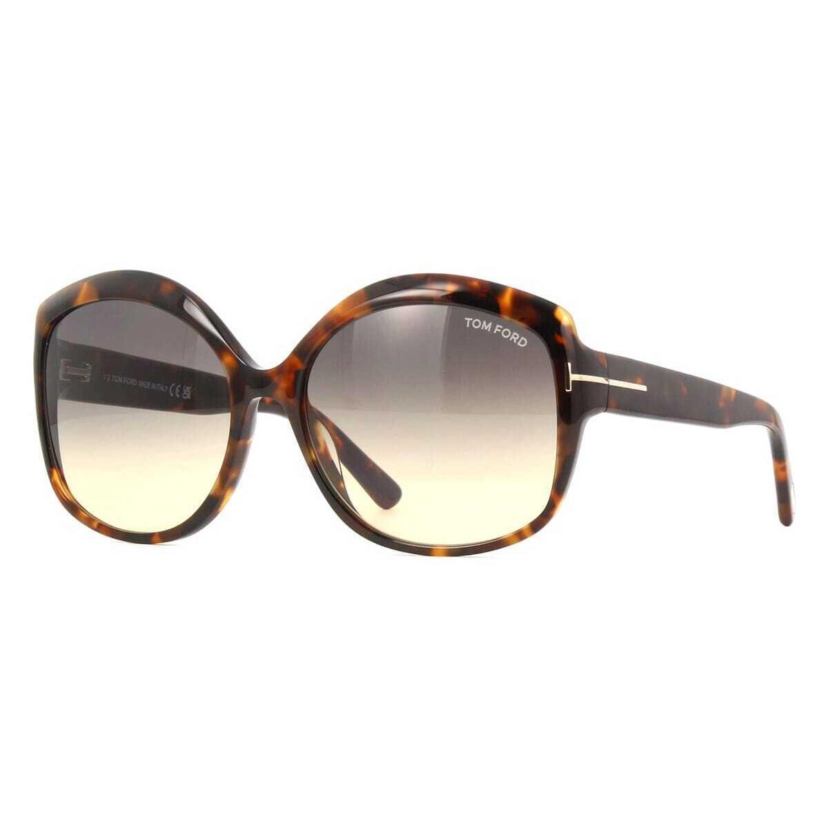 Tom Ford FT0919 55B Sunglasses Coloured Havana Frame Gradient Smoke Lenses 60mm