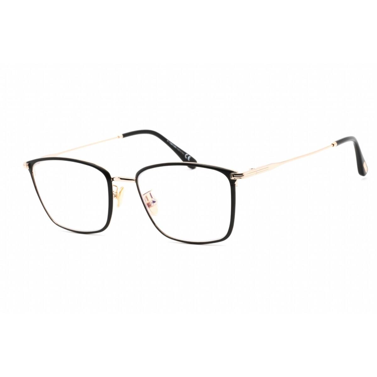 Tom Ford Women`s Eyeglasses Black/gold Rectangular Metal Frame FT5774-D-B 028