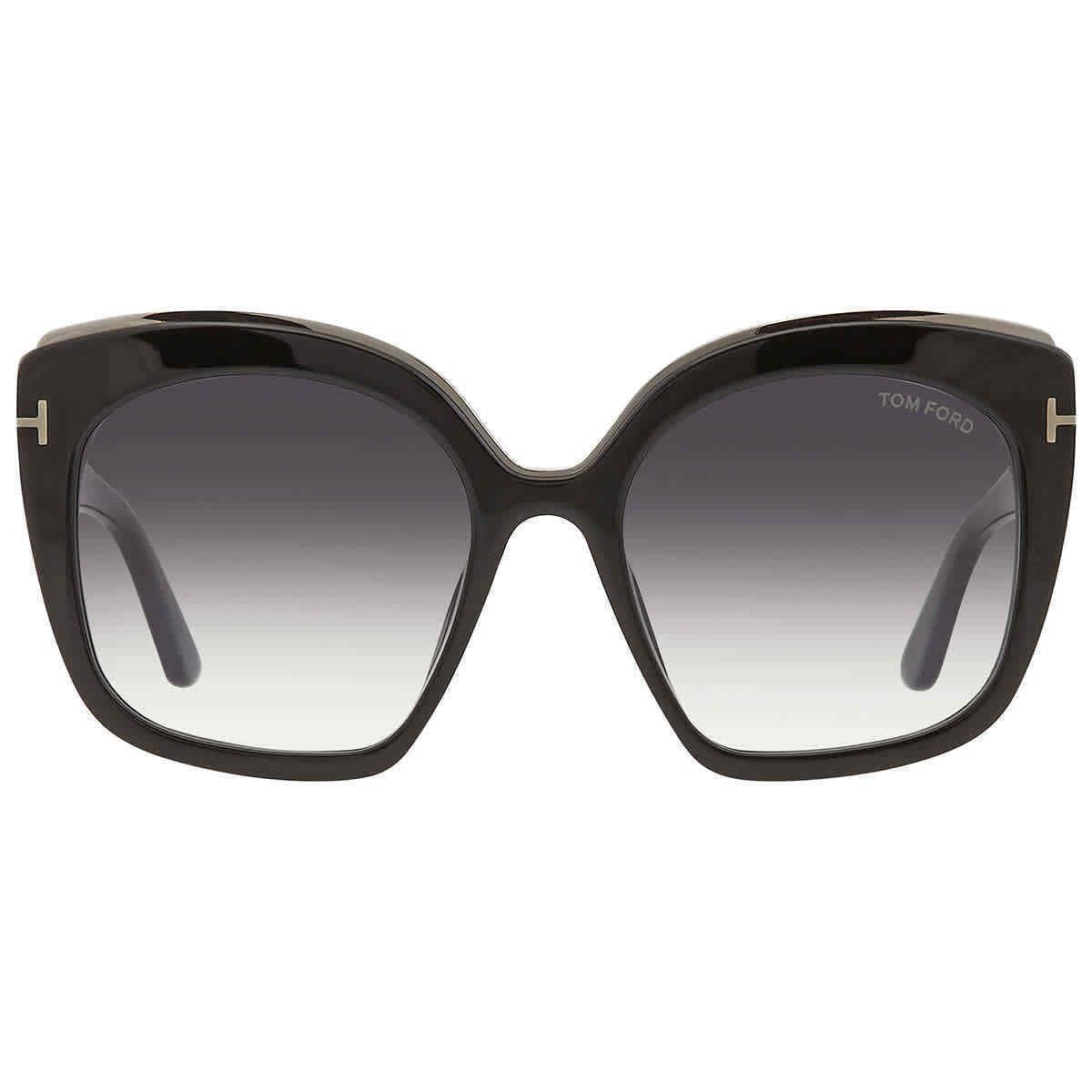 Tom Ford Chantalle Smoke Gradient Butterfly Ladies Sunglasses FT0944 01B 55